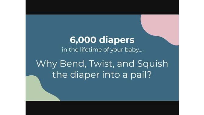 Dekor Mini Hands Free Diaper Pail - White, 2 of 8, play video