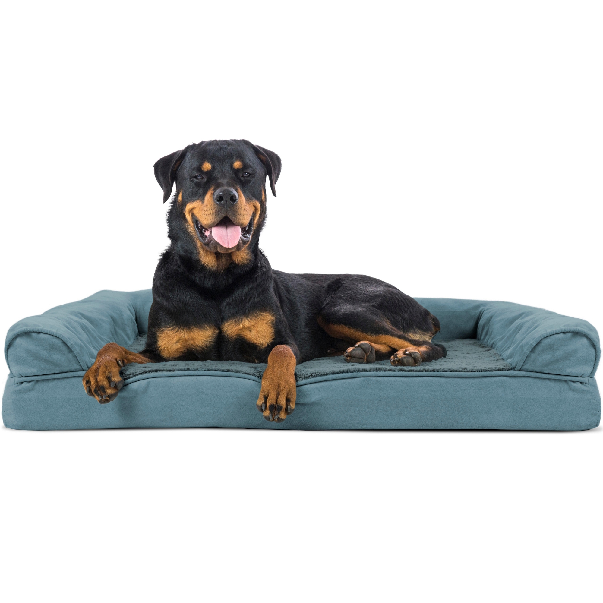 FurHaven Plush & Suede Orthopedic Sofa Dog Bed - Jumbo, Deep Pool