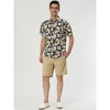 Lars Amadeus Men's Summer Floral Print Short Sleeve Button Down Beach Hawaiian Casual Shirt - 4 of 4