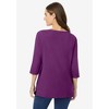 Woman Within Women's Plus Size Perfect Three-Quarter Sleeve Boatneck Tee - 3 of 4