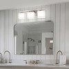 DORESshop 22 in. 3 Light Nickel Modern Square Vanity Light for Bathroom, Bedroom, Hallway with Milk White Glass Shades - 4 of 4