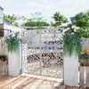 Wooakway 72"H 47"W Outdoor Metal Garden Trellis Privacy Screen Lattice Panel Indoor Room Divider - 2 of 4