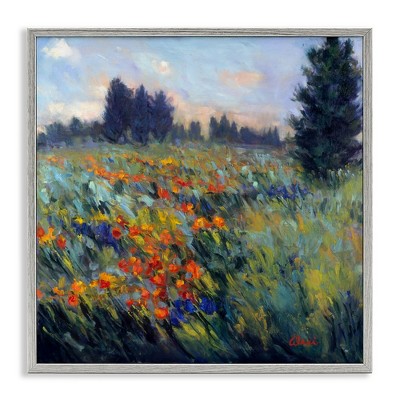 Stupell Industries Flower Meadow Landscape, 17" x 17"
