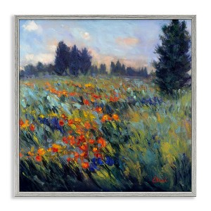 Stupell Industries Flower Meadow Landscape, 17" x 17" - 1 of 4