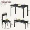 Dining Table Set for 4, Kitchen Table Set for 4 with Upholstered Bench and 2 Chairs, Kitchen Table and Chairs - 2 of 4