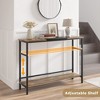 Console table with storage, entryway table, 39.3 inch country style table with adjustable shelves for entryway, living room, hallway, bedroom - 4 of 4