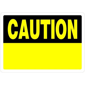 Hillman English Yellow Caution Sign 10 in. H X 14 in. W - Case of 6 - 1 of 1