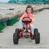 Infans 4 Wheel Pedal Powered Go Kart for Kids with Steering Wheels & Adjustable Seat, Safety Hand Brake, Non-Slip Tires, Ride On Pedal Car, Red - 4 of 4