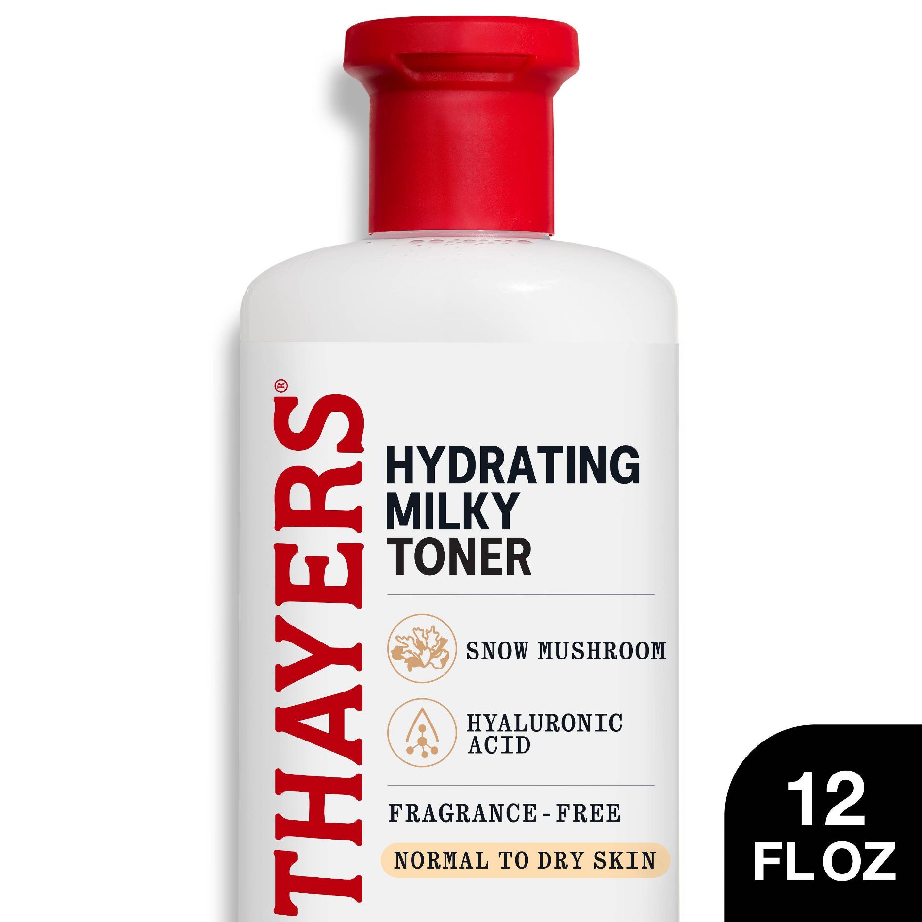 Thayers Remedies Milky Hydrating Face Toner with Snow Mushroom and Hyaluronic Acid - 12 fl oz: Vegan, Paraben-Free