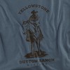 Yellowstone Dutton Ranch With John Dutton Adult T-Shirt Slate - 2 of 4