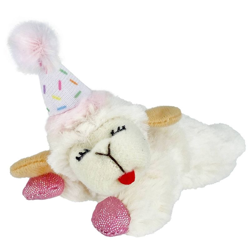 Multipet Lamb Chop Birthday Cat Toy - Pink, 1 of 6