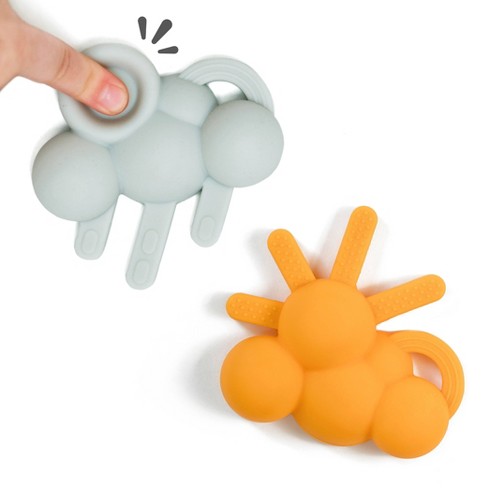 Doddle & Co. The Chew Teether Poppable Bubbles Teether - Sun & Rain - 2pk - image 1 of 4
