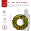 Best Choice Products Artificial Pre-Lit Fir Christmas Wreath Decoration w/ LED Lights - 3 of 4