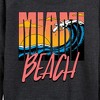 Women's - Instant Message - Miami Beach Lightweight French Terry Wide Neck Long Sleeve Graphic Shirt - 2 of 4