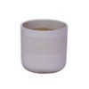 VisioGear 3PCS Grid Ceramic Flowerpot, Modern Planter for Patio, Garden, Windowsill, Ancient White, 9.65"*9.65"*9.26" - 2 of 4