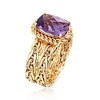 Ross-Simons 3.00 Carat Amethyst Woven Ring in 14kt Yellow Gold - 3 of 4