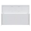 Full/Queen Size Murphy Bed Wall Bed with Hydraulic Lift and Desk Design, White/Gray-ModernLuxe - 4 of 4