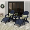 WestinTrends Tuscany HIPS Outdoor Patio Folding Adirondack Chairs with Ottomans and Side Table (5-Piece Conversation Set) - 2 of 4
