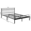 Garden Elements Luna Steel Modern Full Bed Frame, Black Frame for Full Size Mattress - 3 of 4