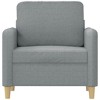 vidaXL Sofa Chair Light Gray 23.6 in. Fabric - image 3 of 4