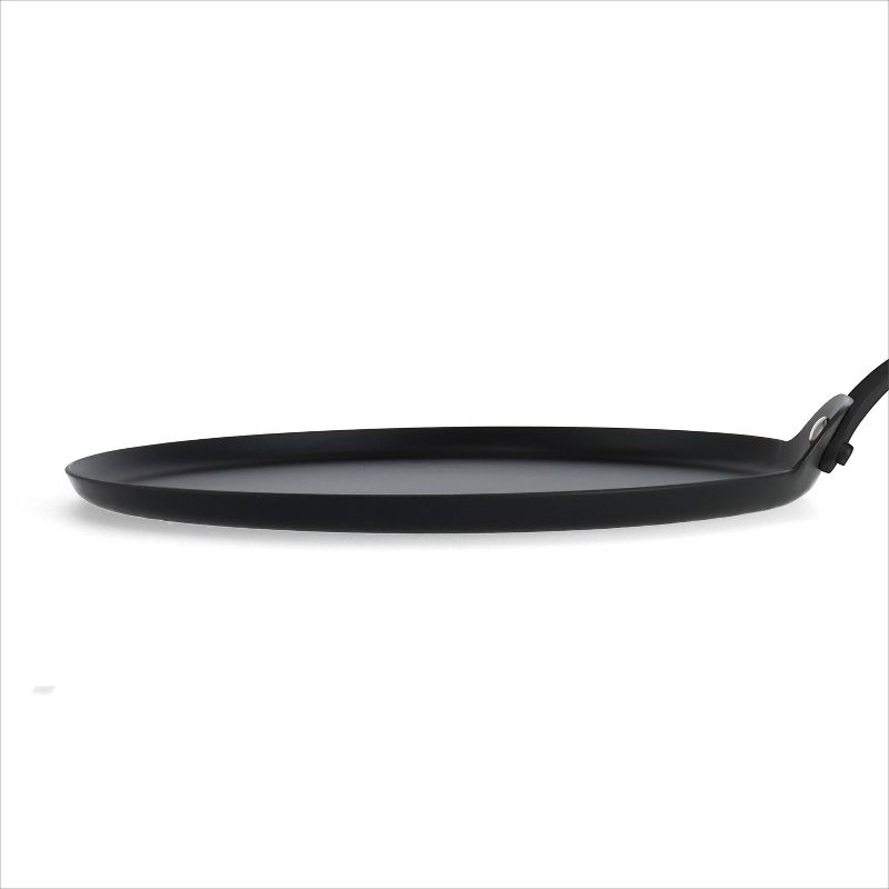 OXO 10&#34; Ceramic Steel Crepe Pan with Silicone Sleeve Black, 3 of 6