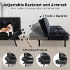 Dyonery 71 in Convertible Faux Leather Sofa Couch,Memory Foam Futon Couch Bed,Small Splitback Modern Loveseat Sleeper Sofa Bed for Living Room - 4 of 4