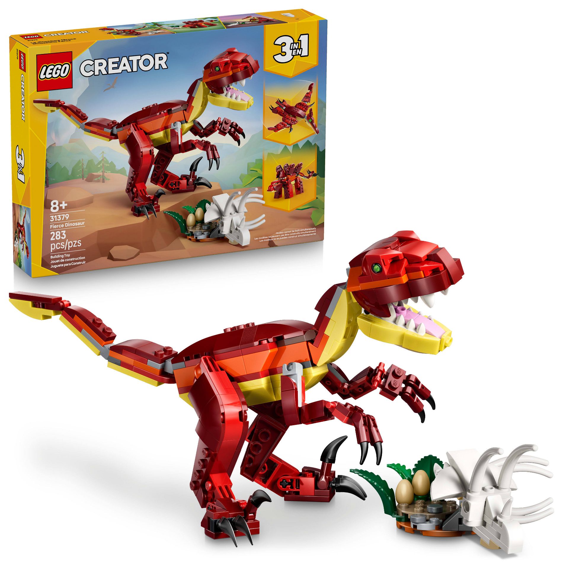LEGO Creator 3 in 1 Fierce Dinosaur Kids Toy 31379