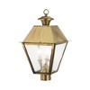 Livex Lighting Mansfield 3 - Light Post Light in  Antique Brass - 2 of 4