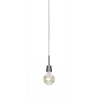 Toltec Lighting Edge 1 - Light Pendant in  Brushed Nickel