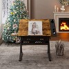 TiramisuBest 40in Console Table with Storage Shelf, Retro Entryway Table with AdjusTable Storage Shelf, Sofa Couch Table with Light Espresso - 2 of 4