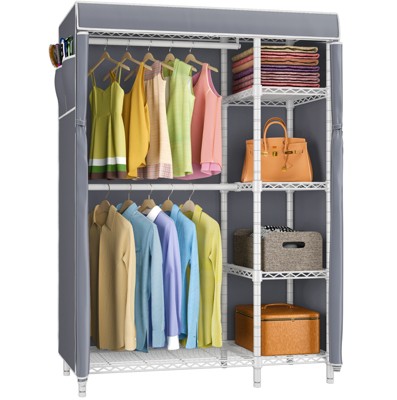 Vipek V7c Basic Garment Rack With Cover Portable Closets, White ...