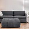 Acme Furniture,Chloris Ottoman, Gray Chenille - 4 of 4