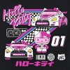 Men's Sanrio Hello Kitty Racing Short Sleeve Graphic T-Shirt - Black - 3 of 3