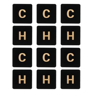 Unique Bargains Acrylic Self-Adhesive Faucets Sink  Waterproof C/H Water Label - 1 of 4