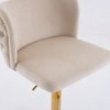 CAVINAS 25"-33"Swivel Bar Stools with Back Tufted,Set of 2,Upholstery Counter Height Barstools with Footrest,Adjustable Seat Height,PU Leather - 4 of 4