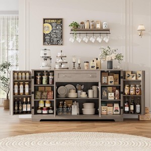 SweDrea Ash Grey Modern Kitchen Buffet Sideboard with Drawer - 1 of 1