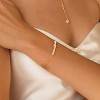 Gold Bracelets for Women Trendy, 14K Real Gold Plated Dainty Stackable Pearl Snake Chain CZ Heart Pendant Bracelets Adjustable 6"+2" - 4 of 4