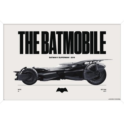 Trends International DC Comics Batman: 85th Anniversary - The Batmobile 2016 Framed Wall Poster Prints