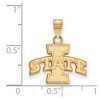 Black Bow Jewelry 14k Yellow Gold Plated Sterling Silver Iowa State Cyclones NCAA Small Pendant - 2 of 3