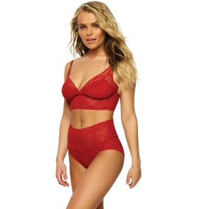 Felina | Finesse Lace Cami Bralette & Mock-Wrap Brief | 2-Piece Set - 1 of 3