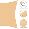 Yescom 18x18 Ft 97% UV Block Square Sun Shade Sail HDPE Canopy Patio Park Garden Tan - 4 of 4