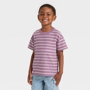 Toddler Boys' Short Sleeve Striped Jacquard T-Shirt - Cat & Jack™ - 1 of 3