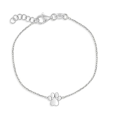 Girls' Polished Dog Paw Bracelet Sterling Silver - In Season Jewelry