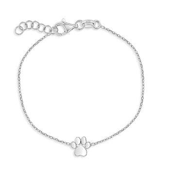Girls' Polished Dog Paw Bracelet Sterling Silver - In Season Jewelry
