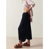 Clearlove Women's Pants Loose Fit Wide Leg Cropped Lightweight Drawstring Elastic Waist Pants with Pockets - 3 of 4