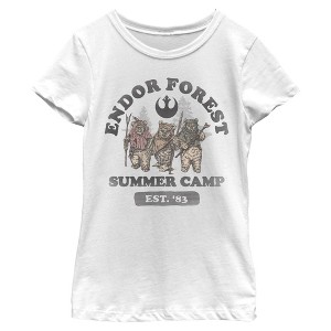 Girls Star Wars Forest of Endor Summer Camp '83 T Shirt - 1 of 4