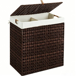 Double grid vine woven dirty clothes basket : Target
