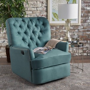Salomo Tufted Fabric Power Recliner - Christopher Knight Home - 1 of 4