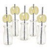 Big Dot of Happiness Gold Glitter 60 Party Straws - No-Mess Real Gold Glitter Cut-Out Numbers & Decorative 60th Birthday Party Paper Straws - 24 Ct - 2 of 4