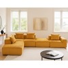 Corduroy Modular Compression Convertible L-Shaped Sectional Sofas with High-Density Sponge Filling and 5 Throw Pillows, No Assembly Required - 2 of 4